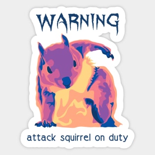 Attack Squirrel Sticker